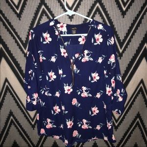 rue 21 zip floral top